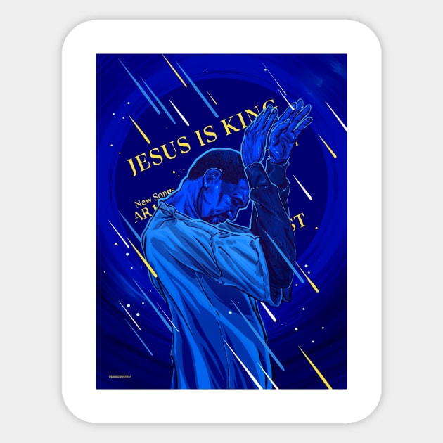 Jesus is King Sticker by dracoimagem